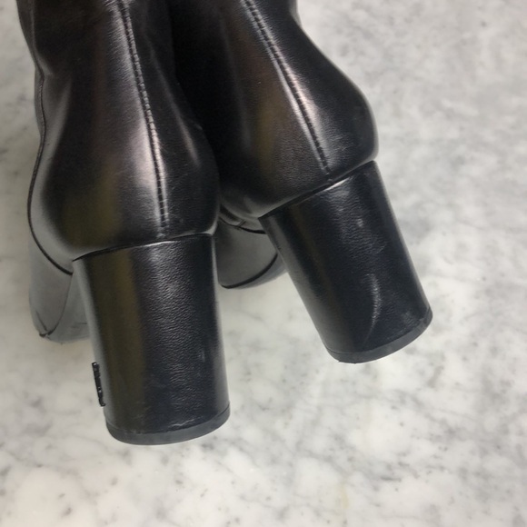 Yves Saint Laurent Women's Black Leather Ankle Boots - Picture 10 of 16